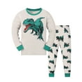 thumbnail image 3 of QEFJNO 2-9Y Toddler and Little Boys Pajamas Set Kids Dinosaur Long Sleeve PJs 2-Piece Cotton Sleepwear 5T, 3 of 6
