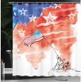 thumbnail image 4 of Ambesonne 4th of July Shower Curtain, Watercolor Historic, 69"Wx70"L, Multicolor, 4 of 5