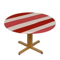 thumbnail image 3 of Nawypu  Christmas Edged Table Cover Red and White Striped Tablecloth Xmas Table Cover Round for Dining Kitchen and Party, 3 of 7