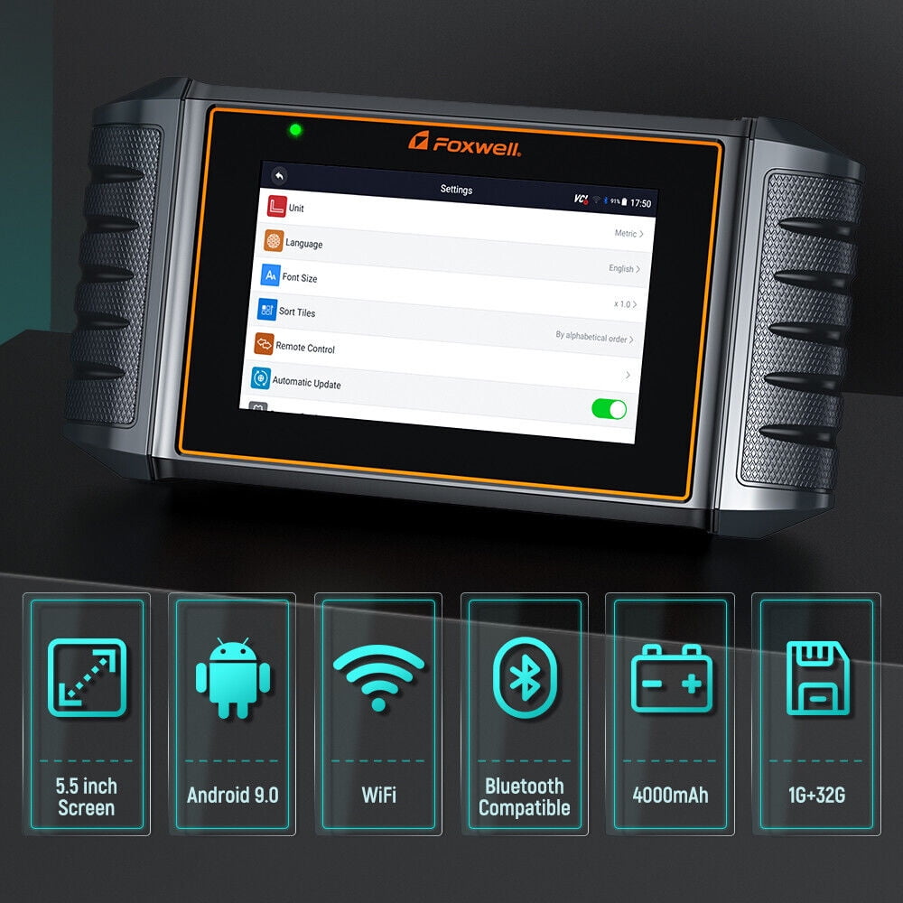 FOXWELL NT710 OBD2 Scanner Code Reader Bi-directional Scan Diagnostic Tool Relearn Coding Reset TPMS fit for BMW