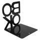 thumbnail image 2 of 1 Pair Modern Bookend Non Slip Heavy Duty Decorative Book Stopper for Desk Office Library Black, 2 of 3