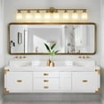 thumbnail image 4 of ACE-LIGHTS,Golden 8-Lights Vanity Bathroom Mirror Light with Frosted White Glass(Bulbs Not Included),Modern Wall Mounted Lighting for Bathroom,Dressing Room,Bedroom,Living Room(Golden), 4 of 10