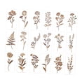 thumbnail image 2 of 18 plantillas de pintura de flores con patrones huecos, juego de plantillas botánicas para lienzo, pared, azulejos, manualidades, suelos, adultos., 2 of 8