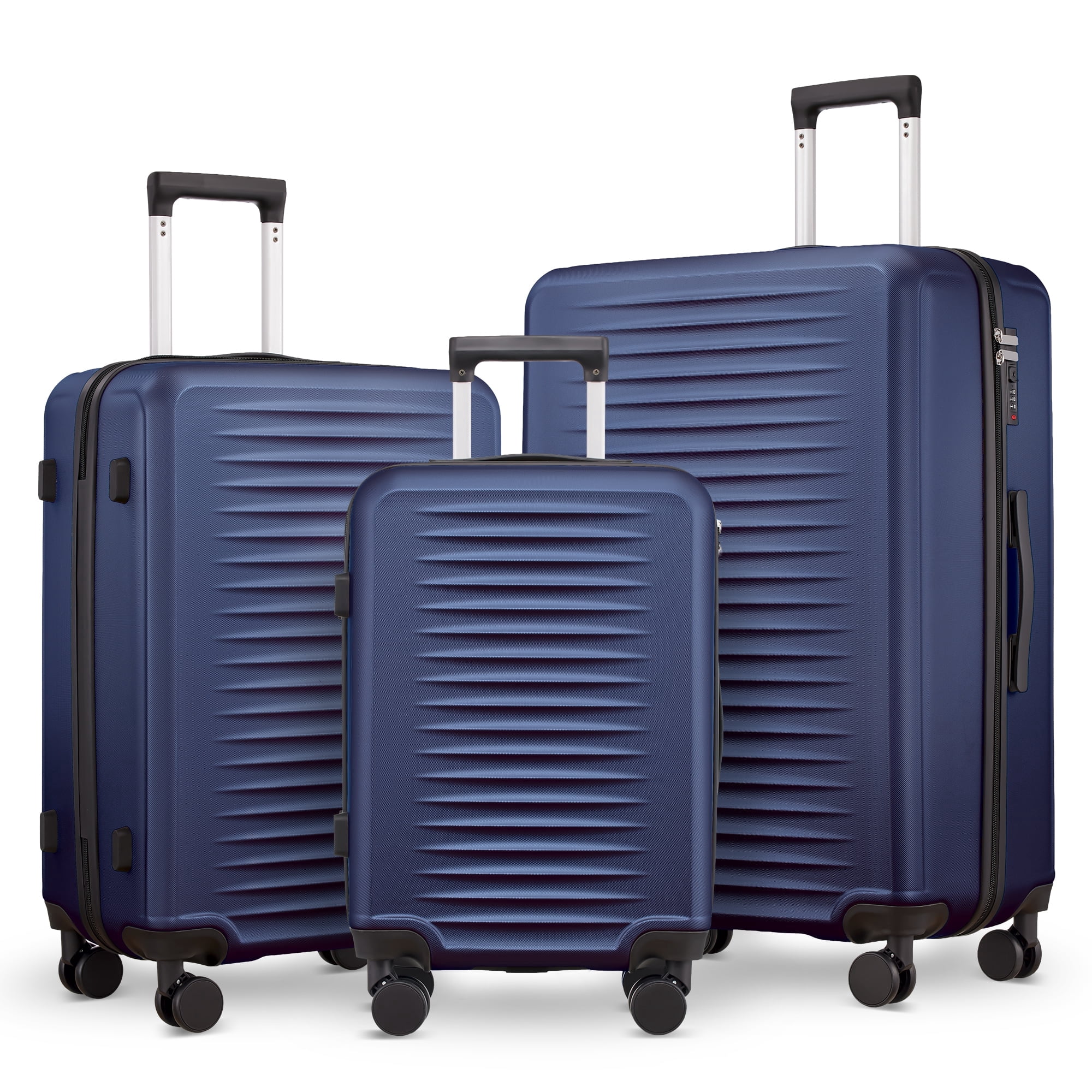 InUSA Deep 3-Piece Hardside Luggage Sets with Spinner Wheels