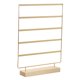 thumbnail image 2 of Expositor de pendientes de 5 niveles con base de madera, adorno y organizador de joyas Oro, 2 of 9