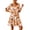 Yellow, variant on FAHXNVB Women's Halloween Nightgowns Ghost Pumpkin Print V Neck Mini Sleepshirts Ruffle Short Sleeve Loungewear PJs Dress with Pocket S-XXL
