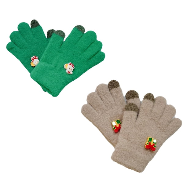 Guantes navideños para niños de 3 a 6 años, guantes de dibujos animados, guantes cálidos para exteriores para bebés de otoño/invierno
