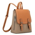 thumbnail image 3 of Montana West Small Backpack for Women Vegan Leather Mini Backpack Purse for Women Colorblock Backpack Cute Convertible Shoulder Bag, Camel, 3 of 7