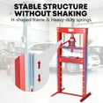 thumbnail image 4 of Garvee 20T Hydraulic H-Frame Shop Press, Adjustable Table with Stamping Plates, Red Finish, 4 of 7