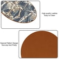 thumbnail image 5 of Skeleton Set of 6 Round Microfiber Leather Coasters, 11x11 cm/4.3x4.3 in, Stylish Drink Coasters for Home and Office, and Easy to Clean, 5 of 6