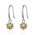 thumbnail image 2 of Moissanite Dangle Earrings for Women 2ct Round Cut D Color VVS1 clarity 925 Sterling Silver Diamond Earrings for Women Moissanite Drop Earrings with Certificate, 2 of 9