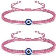 thumbnail image 1 of 2 Pcs Evil Eye Bracelets 7 Knot Lucky Bracelet Adjustable String Amulet for Women Men Teen Boys Girls, 1 of 4