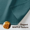 thumbnail image 4 of Native Fab Waffle Dish Towels 16x26 - Kitchen Dishcloths Set Cotton Absorbent Set of 4 - Teal Green, 4 of 7