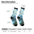 thumbnail image 2 of Gukieu Majestic Eagle Over Castle Print Contrast Color Mid-calf Socks, Sweat-wicking Athletic Socks, Unisex Clothing Accessories, 2 of 6