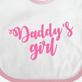 thumbnail image 4 of Inktastic Valentine's Day Daddy's Girl Girls Baby Bib, 4 of 4