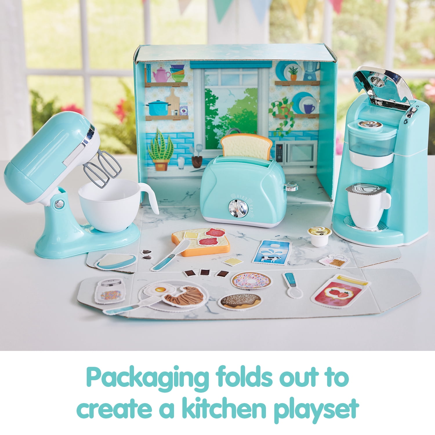 Kidoozie Trendy Kitchen Trio, 3pk Realistic Toy Kitchen Appliances