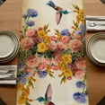 thumbnail image 5 of Table Runners 36 Inches Long Dress Scarves, Vintage Hummingbirds Farmhouse Kitchen/Dining Table Runner, Short Coffee Tablerunners, Spring Farmhouse Country Flowers 13x36 Inch, 5 of 9