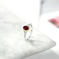 thumbnail image 4 of Gem Stone King 0.98 Ct Red Rhodolite Garnet G/H Lab Grown Diamond 925 Silver and 10K Yellow Gold Ring (Size 5), 4 of 4