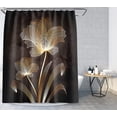 thumbnail image 4 of Abstract Shower Curtain 72 X 72 Inches With 12 Hooks Modern Aesthetic Abstract Stripe Shower Curtain Set For Bathtub Bathroom Gray Blue Brown Contemporary Abstract Painting Fabric Shower Curtains, 4 of 6