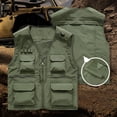 thumbnail image 2 of Men's Solid Colour Outdoor Sports Casual Style Lightweight With Pockets Workwear Vest Jacket, 2 of 5