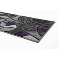 thumbnail image 5 of Purple/Grey/Silver/Black/Abstract Area Rug Modern Contemporary Circles and Wavey Swirlls Design Pattern, 5 of 10