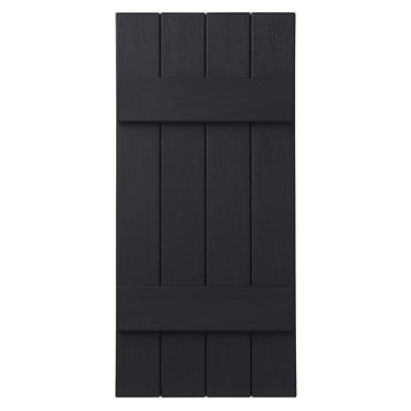 Ply Gem Shutters and Accents VIN4C1531 33 4 Board Closed Board  Batten Shutter, Black