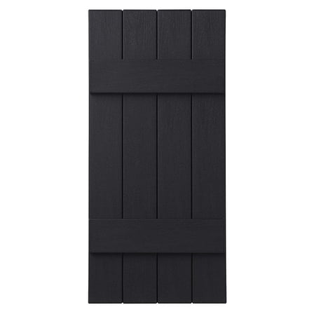 Ply Gem Shutters and Accents VIN4C1531 33 4 Board Closed Board  Batten Shutter, Black