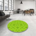 thumbnail image 4 of Ahgly Company Machine Washable Indoor Rectangle Transitional Pea Green Area Rugs, 8' x 10', 4 of 7