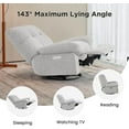 thumbnail image 5 of NOUHAUS Swivel Gray Fabric USB Charging Glider Recliner Rocking Function Nursery For Living Room, 5 of 10
