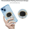 thumbnail image 2 of for iPhone 13 Case Cute 6D Astronaut Case with Stand Function Luxury Plating Case Cover Slim Fit Soft TPU Shockproof Bumper Protective Electroplated Case for Girls Boys,6.1 inch,Blue, 2 of 12
