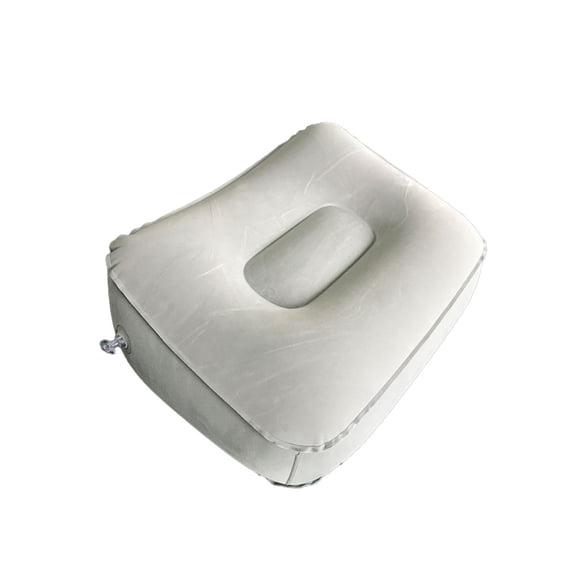 Dalazy Inflatable Foot Rest Folding Air Pillow Soft PVC Cushion Airplane Travel Leg Up Pad Footrest Under Desk for Outdoor Gray