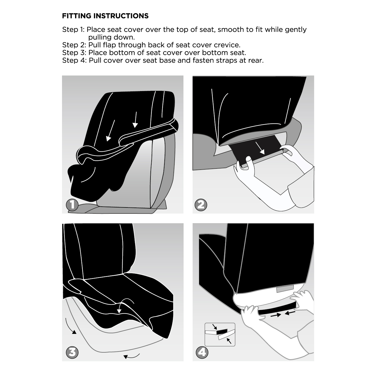 Skechers Air-Cooled Memory Foam Car Seat Covers, Black photo 7