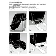 Auto Drive 2 Piece Low Back Memory Foam Car Seat Cover Polyester Black, Universal Fit, 2010SC11