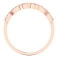 thumbnail image 5 of 0.1 ct Brilliant Round Cut Natural Morganite 14k Rose Gold Stackable Band SZ 6.25, 5 of 6