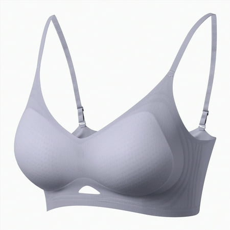 Meiodtion Bras for Women Full Coverage No Underwire Lift Supportive Bralette Back Fat Smoothing Sport Comfort Bra  Light Blue  L