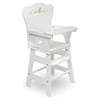 Badger Basket Doll High Chair with Padded Seat - White Rose
