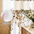thumbnail image 3 of No Hook Shower Curtain, Orange Eucalyptus Leaves Shower Curtains for Bathroom with See Through Top Window, Weeping Spring Botanical Summer Waterproof & Washable Bath Curtain Long 72"x78", 3 of 9