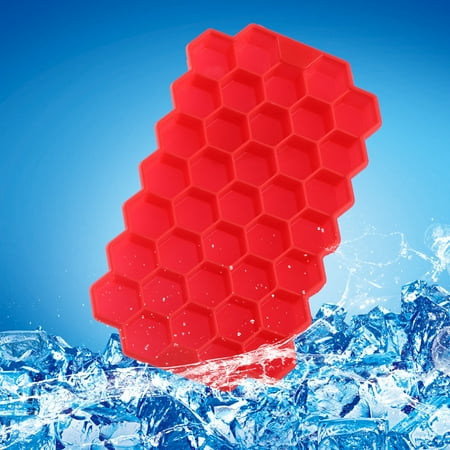 Flexible Silicon Mold - Yosoo Ice Mould,EECOO 1Pc Small Ice Cube Freeze Mold Tray Flexible Silicone 37 Hexagon Shaped Cubes Kitchen Tool New,Ice Mold