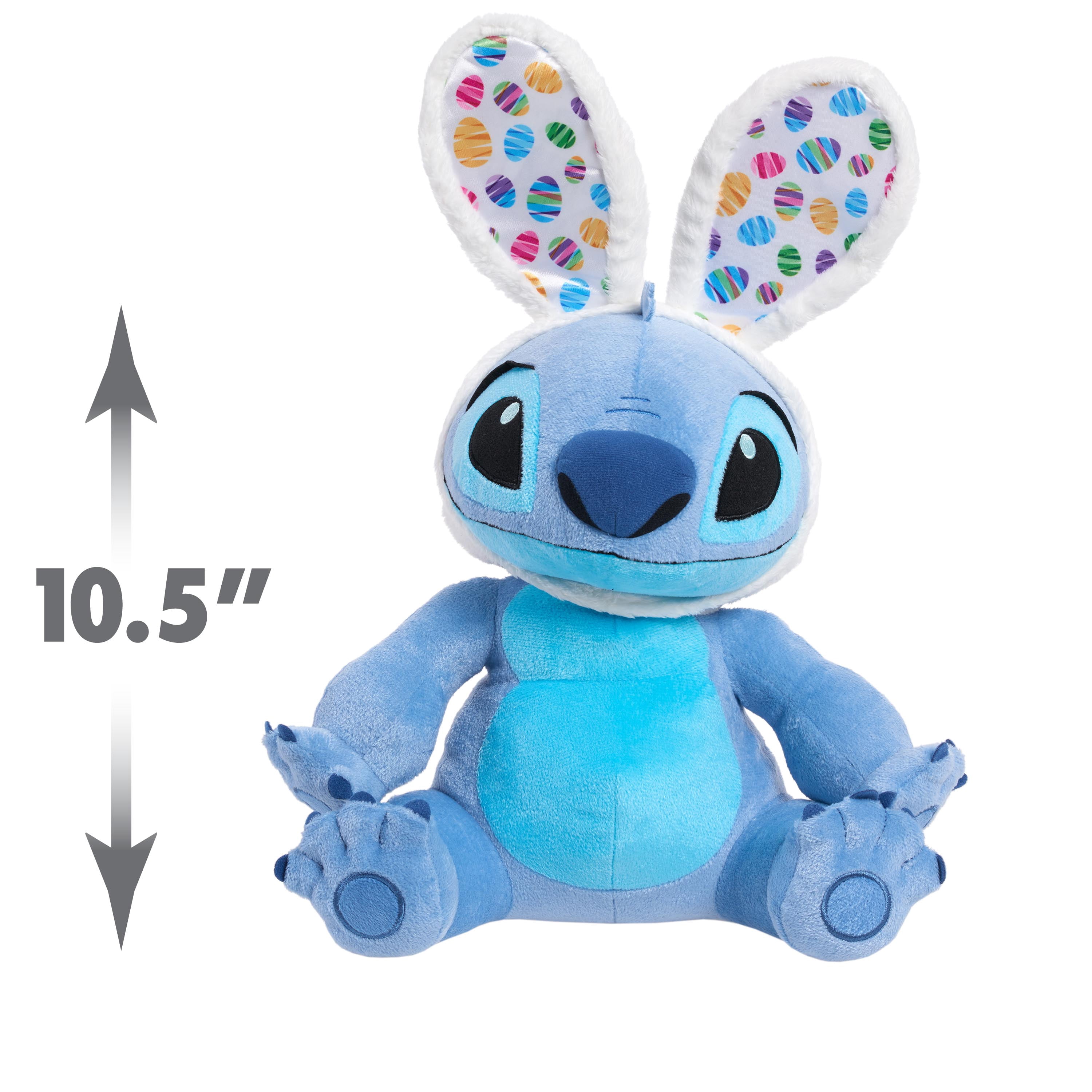 Disney Seasonal Stitch Large 10.5-Inch Plush with Bunny Ears, Ages 3 +