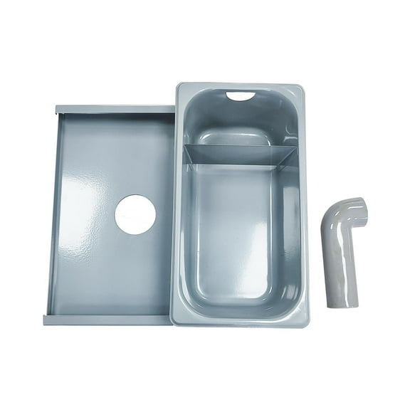 HAN'KITCHEN'LON'S "Stainless Steel Grease Box for Restaurant Canopy Hood Exhaust Fan 3.74” Deep Drip Pan Essential Hood Accessory for Restaurants