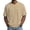 Khaki, variant on WIZUTIZ Short Sleeve T-Shirts for Men Summer Lightweight Breathable Knitted Shirt Loose Fit Crewneck Athletic Gym Tops