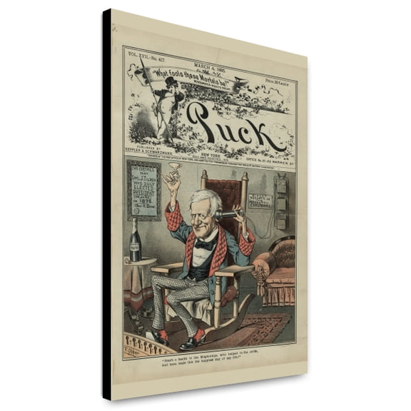 Canvas Print: Here's A Health To The Mugwumps, Who Helped In The Strife, And Have