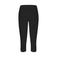 thumbnail image 4 of Black Women's Leggings, Capri Leggings For Women 2024 High Waisted Cutout Yoga Capris Lightweight Cozy Cropped Pants Solid Soft Pajams Pants,Women's Legging M, 4 of 4