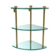 thumbnail image 2 of Three Tier Corner Glass Shelf - Satin Nickel, 2 of 5