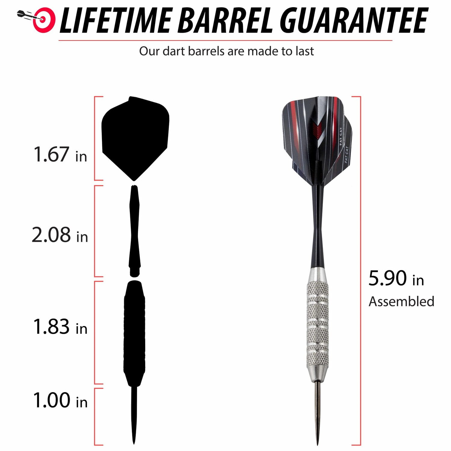 Fat Cat 24 Darts in a Jar Steel Tip 20 Grams