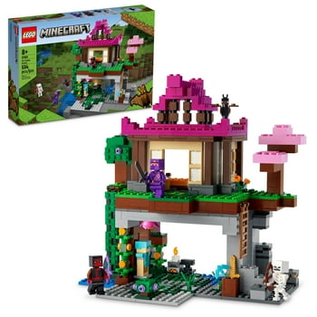LEGO Minecraft The Training Grounds House Building Set, 21183 Cave Toy, Gifts for Kids, Boys and Girls with Skeleton, Ninja, Rogue and Bat Figures