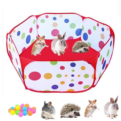 ankishi Pet Playpen Foldable Small Animals Cage Exercise Fence for