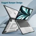 thumbnail image 5 of Fintie Case for MacBook Air 13.6 Inch A3113 A2681 (2022 2023 2024 Release) - Heavy Duty Rugged Hard Shell Case Cover with TPU Bumper for MacBook Air 13.6" M2 M3 Chip with Touch ID, Clear, 5 of 6