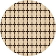 thumbnail image 1 of Ahgly Company Indoor Round Patterned Sienna Brown Area Rugs, 4' Round, 1 of 1