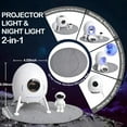 thumbnail image 3 of Astronaut Galaxy Star Projector Night Light, Space Man Lander Astronaut Buddy Starry Nebula Ceiling Projector Sky LED Starlight Lamp, 3 of 7